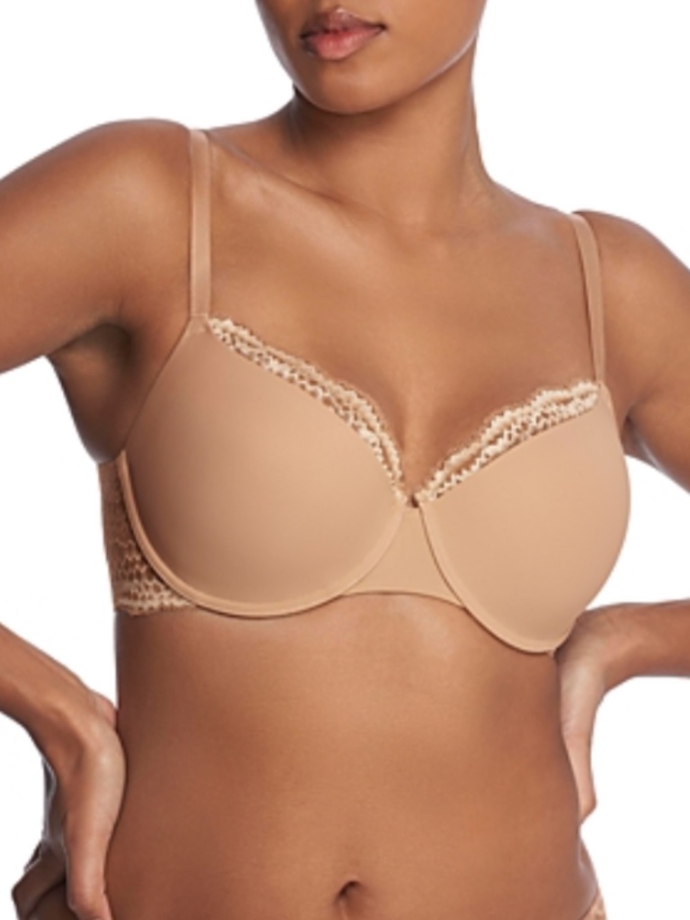 Natori Breakout Full Fit Contour Underwire Bra Café Lt Ivory Lightpadded 36 DD